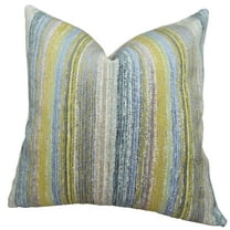 Plutus Spoft Strie Cornflower Handmade Throw Pillow-Color:Multi,Size:16" x 16"