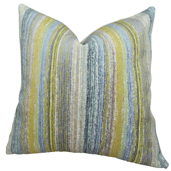 Plutus Spoft Strie Cornflower Handmade Throw Pillow-Color:Multi,Size:16" x 16"