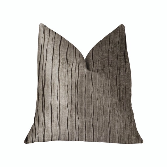 Plutus Solitude Gray Luxury Throw Pillow