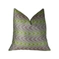 thumbnail image 1 of Plutus Sound Waves Beet Citrine Ivory Handmade Luxury Pillow, 1 of 2