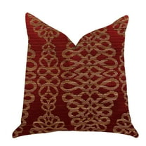 Plutus Sweet Henna Luxury Throw Pillow in Red and Gold