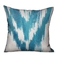 thumbnail image 1 of Plutus Teal Avalanche Blue Ikat Luxury Outdoor/Indoor Throw Pillow Double sided 20" x 20", 1 of 2