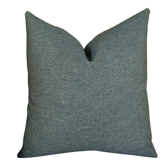 Plutus Textured Blend Handmade Throw Pillow-Color:Blue,Size:20" x 30"
