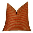 thumbnail image 1 of Plutus Tied Rows Handmade Double Sided Throw Pillow - Red - 16 x 16 in., 1 of 3
