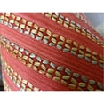 thumbnail image 1 of Plutus Tied Rows Handmade Throw Pillow - Red - 12 x 20 in., 1 of 3