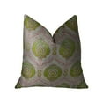 thumbnail image 1 of Plutus Tulip Garden Pink and Green Handmade Luxury Pillow, 1 of 3
