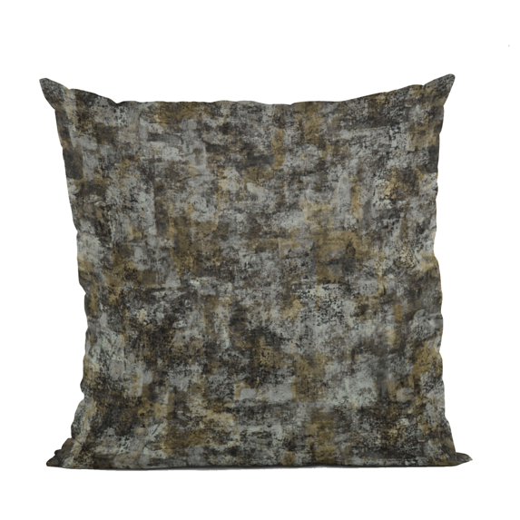 Plutus Twilight Hidden Island Velvet With Foil Printing On Top Luxury Throw Pillow - Double sided 16" x 16"