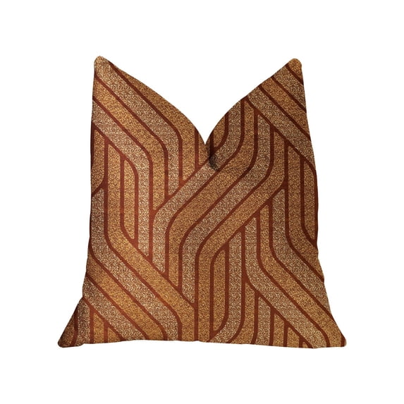 Plutus Twin Overpass Orange Luxury Throw Pillow 12"L x20"W