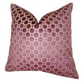 thumbnail image 1 of Plutus Velvet Geo Handmade Double Sided Throw Pillow - Magenta & Taupe - 24 x 24 in., 1 of 4