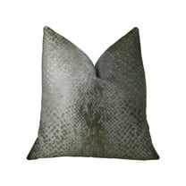 Plutus Venetian Silver Handmade Luxury Pillow - Double sided 20" x 26" Standard