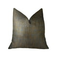 thumbnail image 1 of Plutus Vibrant Tazanite Blue & Brown Handmade Luxury Pillow - 20 x 36 in. King, 1 of 3