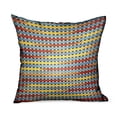 thumbnail image 1 of Plutus Vivid Stripe Red, Blue, Yellow Stripes Luxury Outdoor/Indoor Throw Pillow Double sided 22" x 22", 1 of 4