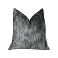 thumbnail image 1 of Plutus Wild Gray Wolf Gray White Handmade Luxury Pillow 12"L x20"W, 1 of 3