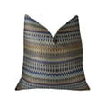 thumbnail image 1 of Plutus PBRAZ302-1818-DP Zipline Navy Blue & Taupe Handmade Luxury Pillow, 18 x 18 in., 1 of 3