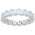 thumbnail image 1 of Plutus kkR6884A Sterling Silver High Polish Trillon Cut CZ 2.75 TCW 4 mm Eternity Wedding Band, Size 6, 1 of 3
