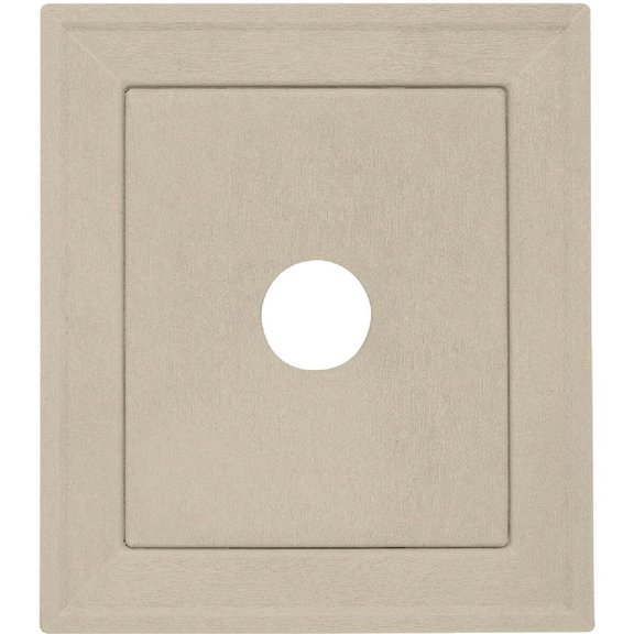 Mastic/Plygem UniBlock Vinyl Mounting Block - Specialty Wall Plate - 7-1/4 In. x 8-1/8 In. Tan