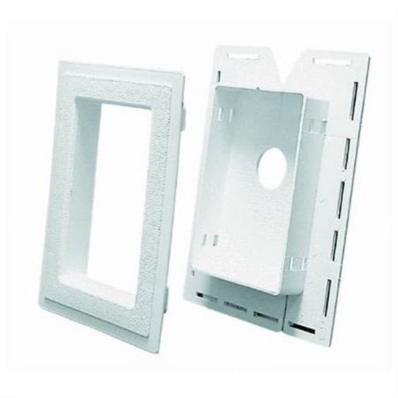 Ply Gem 5-1/4" x 7" White Vinyl Mounting Blocks MBLOCKR PW