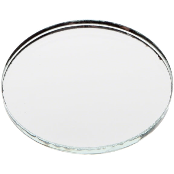 Plymor 1.5" Round, 3mm Thick Non-Beveled Glass Mirror Circle, Pack of 2