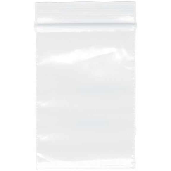 Plymor 1.5" x 2" (Case of 1,000), 2 Mil Zipper Reclosable Plastic Bags
