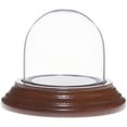 thumbnail image 1 of Plymor 1.875" x 1.875" Mini Glass Display Dome Cloche (Walnut Veneer Base), 1 of 2