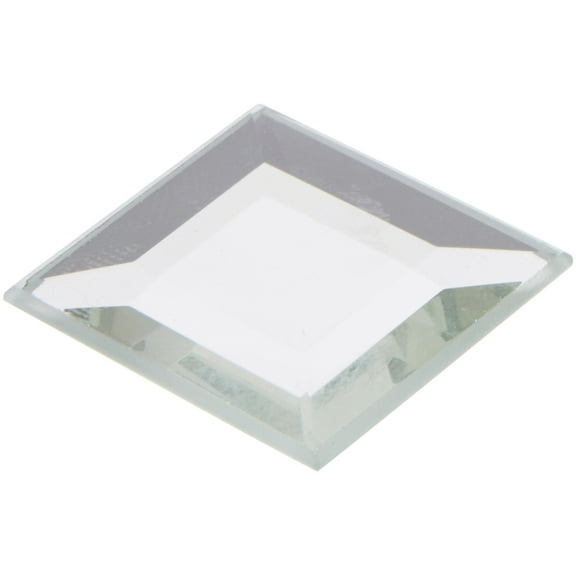 Plymor 1" Square, 3mm Thick Beveled Glass Mirror, Pack of 24