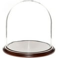 thumbnail image 1 of Plymor 11.75" x 12" Glass Display Dome Cloche (Dark Mahogany Veneer Base), 1 of 1