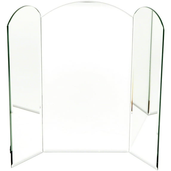 Plymor 11" Arched Backdrop, 5mm Thick Beveled Glass Mirror