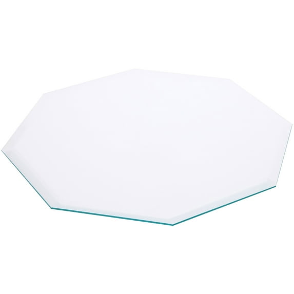 Plymor 12" Octagon, 5mm Thick Beveled Clear Glass, Pack of 2