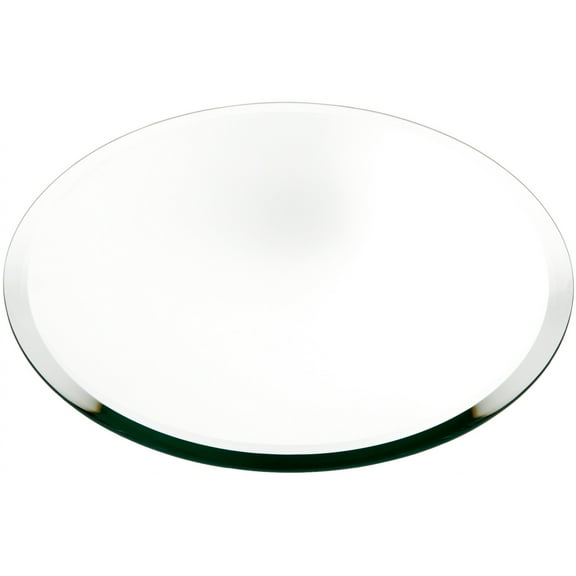 Plymor 12" Round, 5mm Thick Beveled Glass Mirror Circle