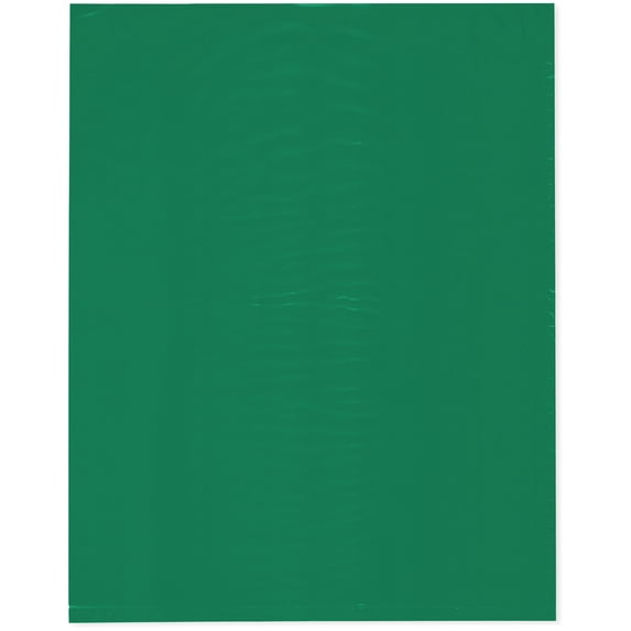 Plymor 12" x 15" (Case of 1,000), Green 2 Mil Flat Open Plastic Poly Bags