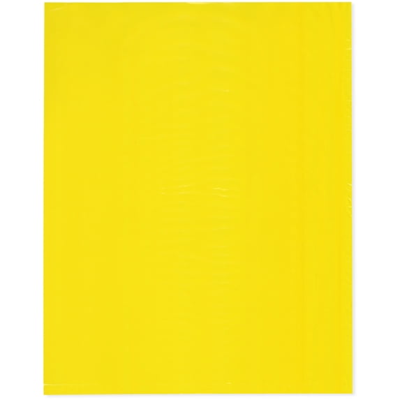 Plymor 12" x 15" (Case of 1,000), Yellow 2 Mil Flat Open Plastic Poly Bags