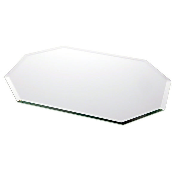 Plymor 13" x 18" Long Octagon, 5mm Thick Beveled Glass Mirror