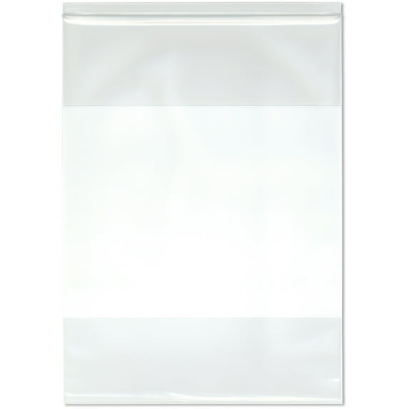 Plymor 13" x 18" (Pack of 200), 6 Mil Industrial Duty White-Block Zipper Reclosable Plastic Bags