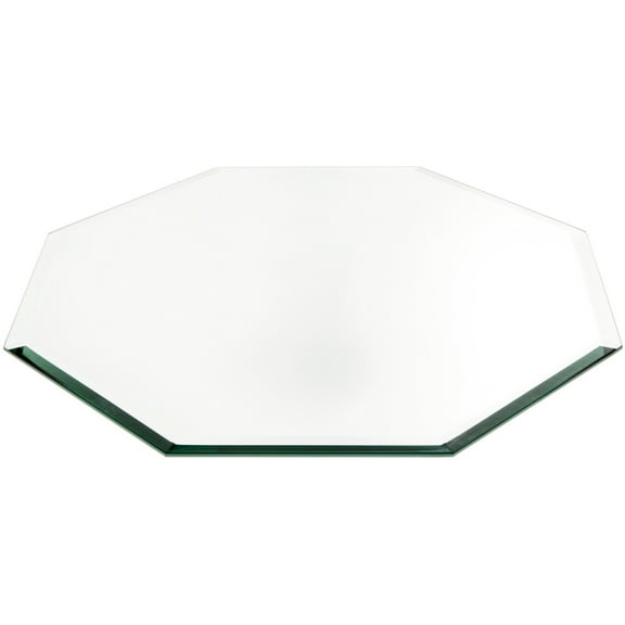 Plymor 14" Octagon, 5mm Thick Beveled Glass Mirror, Pack of 4