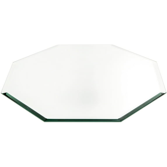 Plymor 14" Octagon, 5mm Thick Beveled Glass Mirror, Pack of 4