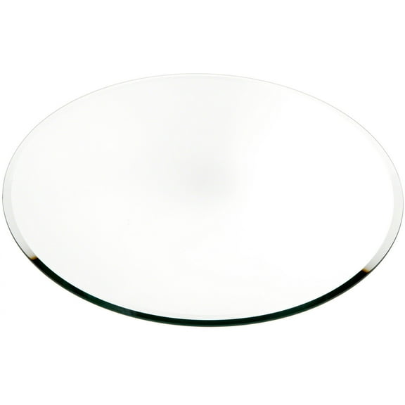 Plymor 16" Round, 5mm Thick Beveled Glass Mirror Circle, Pack of 4