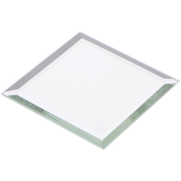 Plymor 2.5" Square, 3mm Thick Beveled Glass Mirror, Pack of 12