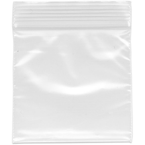 Plymor 2.5" x 2.5" (Pack of 500), 2 Mil Zipper Reclosable Plastic Bags