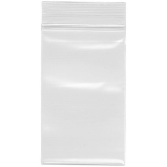 Plymor 2.5" x 4" (Pack of 200), 4 Mil Heavy Duty Zipper Reclosable Plastic Bags