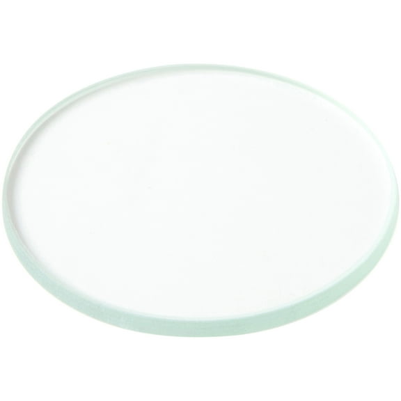 Plymor 2" Round, 3mm Thick Non-Beveled Clear Glass Circle, Pack of 144