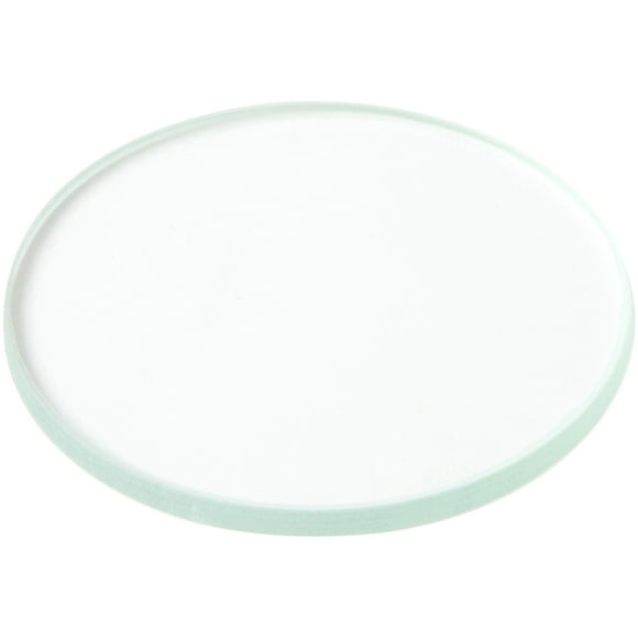 Plymor 2" Round, 3mm Thick Non-Beveled Clear Glass Circle, Pack of 6