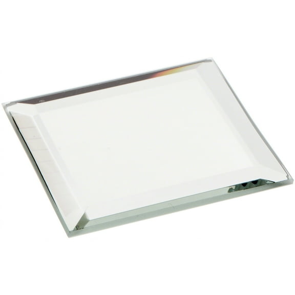 Plymor 2" Square, 3mm Thick Beveled Glass Mirror, Pack of 24