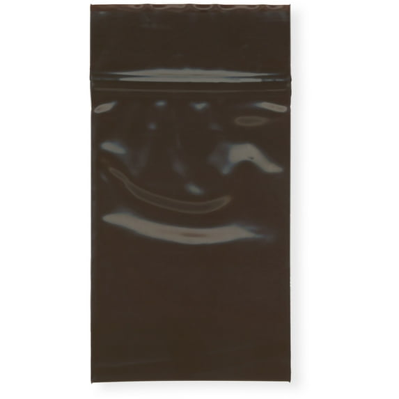 Plymor 2" x 3" (Case of 1,000), 3 Mil Amber UV Zipper Reclosable Plastic Bags