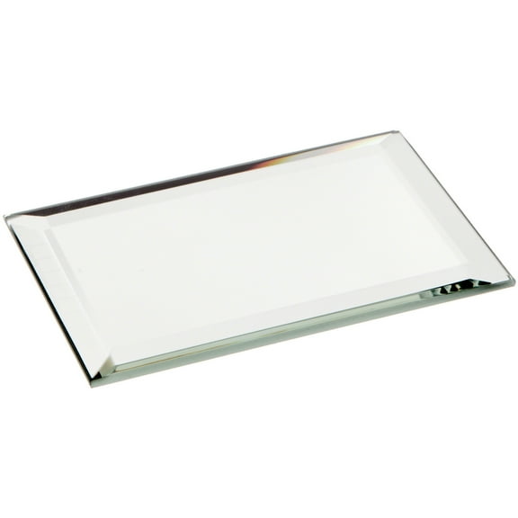Plymor 2" x 3" Rectangle, 3mm Thick Beveled Glass Mirror, Pack of 2