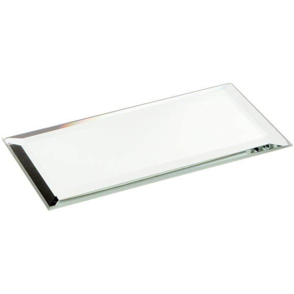 Plymor 2" x 4" Rectangle, 3mm Thick Beveled Glass Mirror, Pack of 2