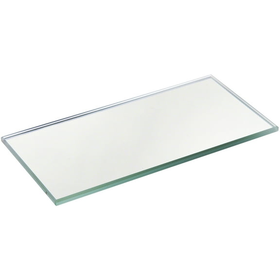 Plymor 2" x 4" Rectangle, 3mm Thick Non-Beveled Glass Mirror, Pack of 144