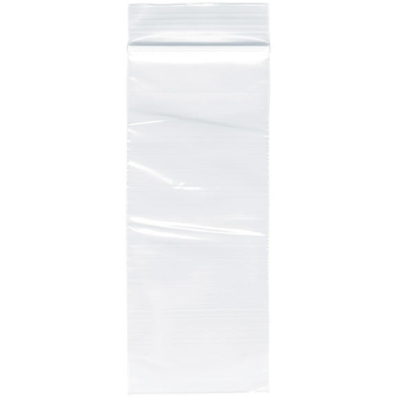 Plymor 2" x 5" (Pack of 500), 2 Mil Zipper Reclosable Plastic Bags