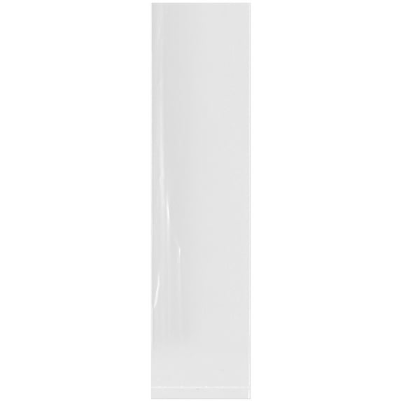 Plymor 2" x 8" (Case of 5,000), 1.25 Mil Flat Open Clear Plastic Poly Bags
