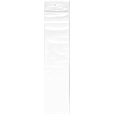 Primepacks 200-Count Clear & White Reclosable Poly Bags – 6x4 Inches, 2.36 Mil With Hang Hole