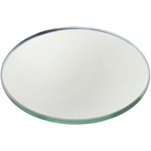 Plymor 3.5" Round, 3mm Thick Non-Beveled Glass Mirror Circle, Pack of 2